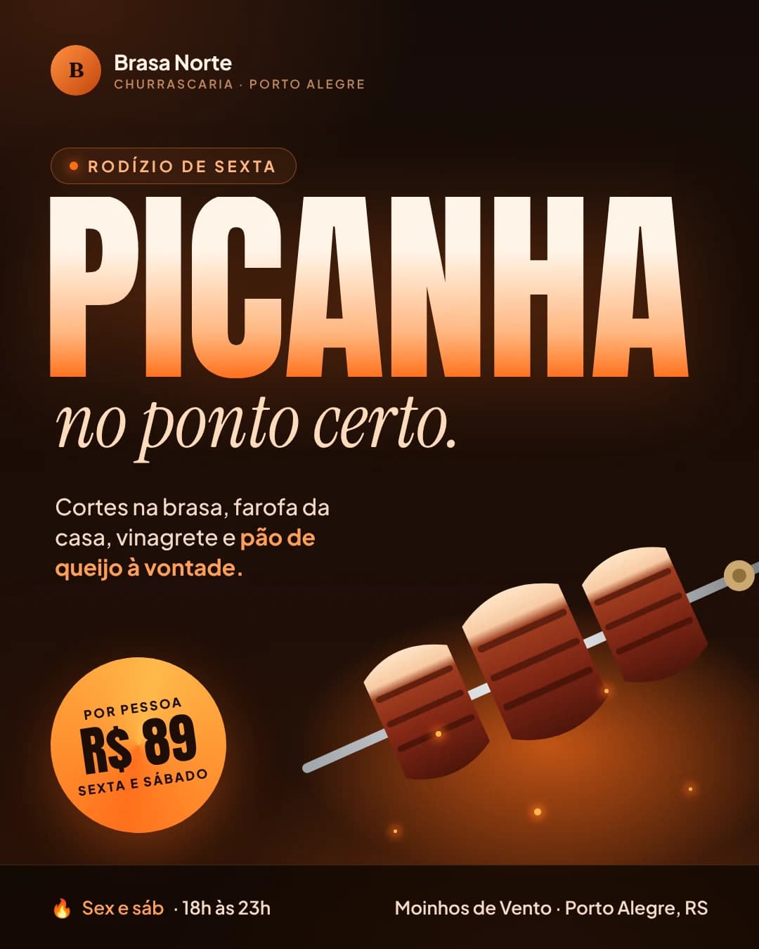 Restaurante: Picanha no ponto certo