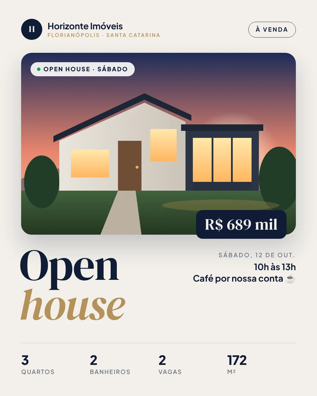 Imobiliária: Open house de sábado