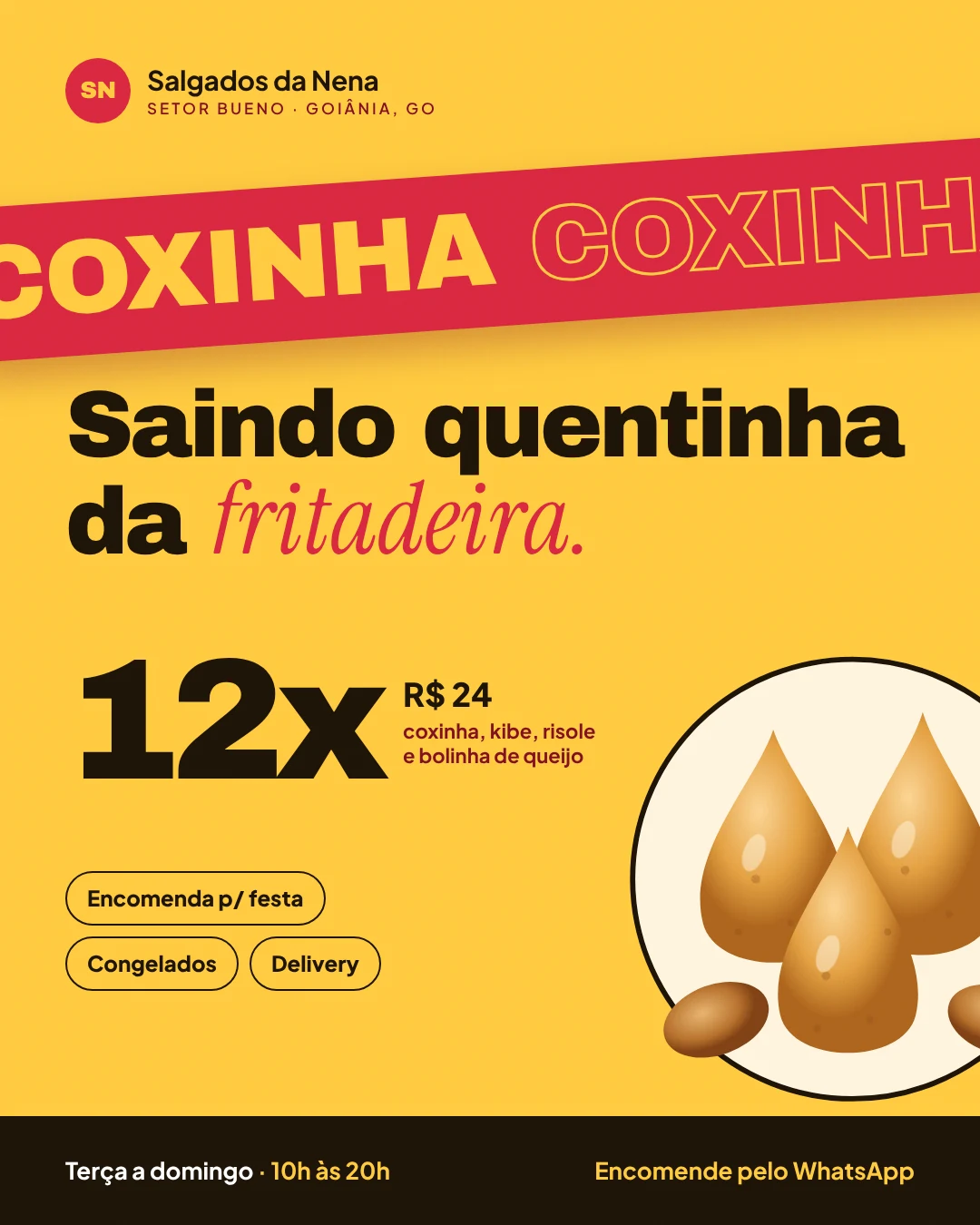 Salgados e festas: Oferta que dá fome